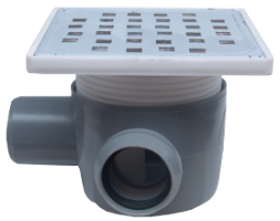 Square Floor Drain Trap with Riser SL1 1 Inlet 90° Left SP-H75-150-1