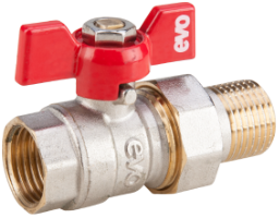 Ball Valve with Butterfly Handle with Union F-M 1036