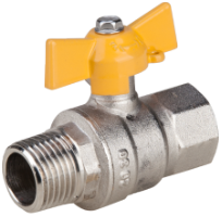Gas Ball Valve with Butterfly Handle F-M 1048