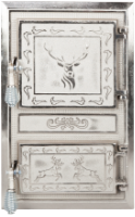Monobloc Stove Door Deer Nickel-Plated