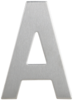 Self-Adhesive Stainless Steel Letter H95 mm