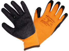 Black Knitted Latex Gloves