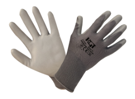 Polyester Gloves with PU Coating / T: 10