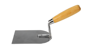 Round Stainless Steel Gauging Trowel with Wooden Handle, EvoTools®