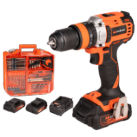 Brushless Impact Driver Kit with 2 Batteries and Accessories Max 20V POWER EvoTools®.