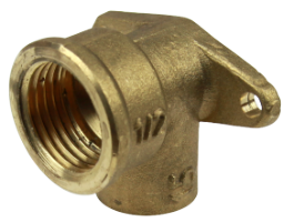 Brass Elbow Connector with Support (Copper Pipe)