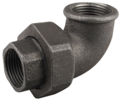 Black Union Elbow Female Thread - Female Thread 95