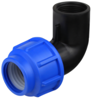 PEHD Female-Thread Elbow EvoSanitary®