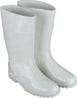 Women's White PVC Boots