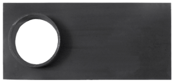 Cast Iron Hob with Flue Collar / L[mm]: 470; l[mm]: 170; T: 1