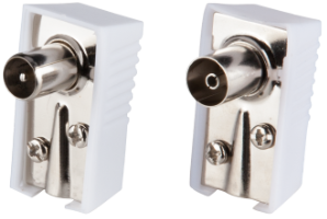 TV Cable Connectors 2 pcs Female + 2 pcs Male