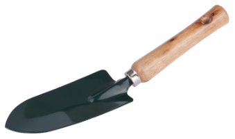 Narrow Garden Trowel with Wooden Handle