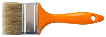 Paint Brush with Yellow Plastic Handle