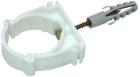 Plastic Pipe Clip with Cover, with Wall Plug and Wood Screw