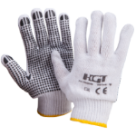 Knitted Garden Gloves with Black Dots