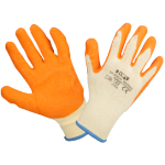 Orange Knitted Latex Gloves