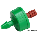 Drip Mushroom with Pressure Compensator, No-Drain, Self-Cleaning