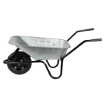 Wheelbarrow N with Galvanized Tray, Pneumatic Wheel and Metal Rim