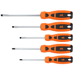 TPR Orange Screwdrivers (5 Pieces)