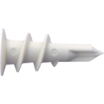 Self-drilling nylon wall plug for plasterboard