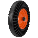Wheelbarrow Wheel P Solid Rubber with Metal Rim, Straight Tread